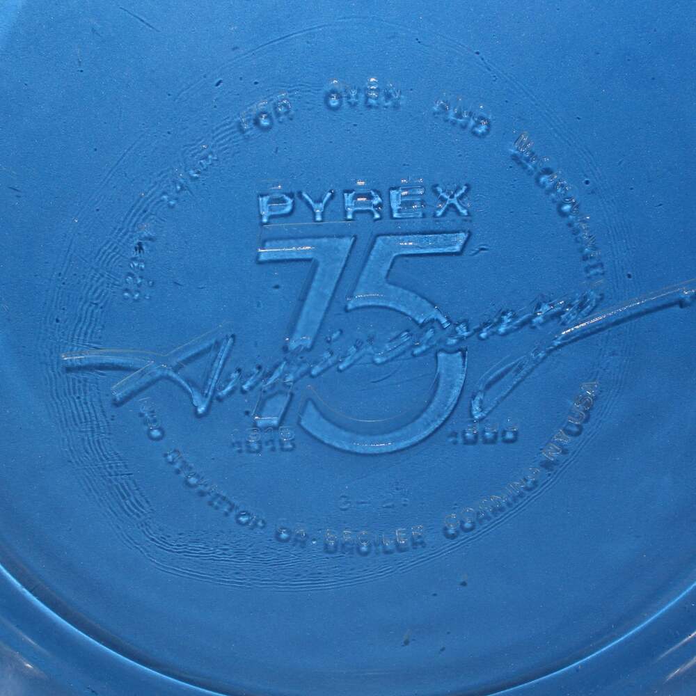 Vintage Pyrex 75th Anniversary Pie Plate 9-inch #229-A Clear Scalloped Edge USA